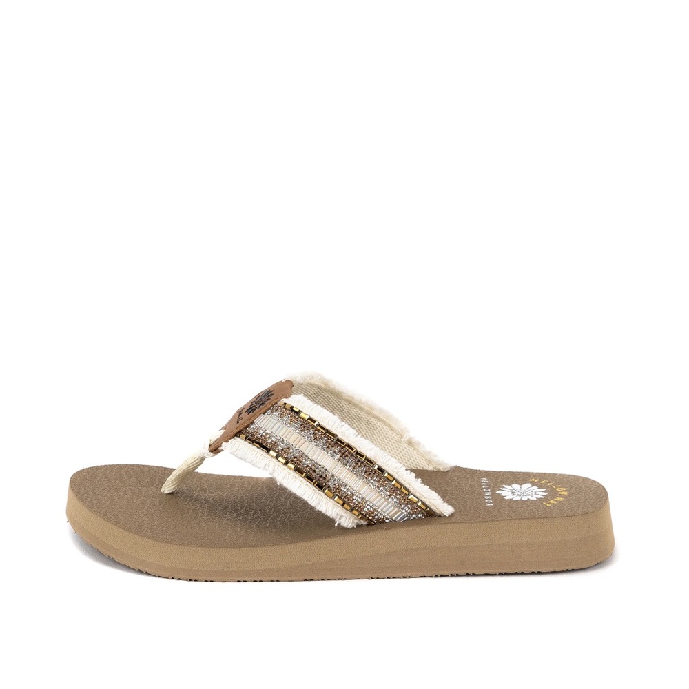 YELLOW BOX NASSAU IVORY FLIP FLOP SANDAL MEDIUM WIDTH NEW IN BOX